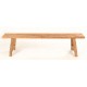 Rustic solid teak long bench about 180cm in length with a naturally distressed unpainted finish