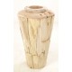 Tall Pale Teak Pot made from individual teak pieces and treated for a pale finish