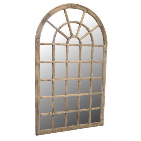 Tall Georgian mirror with a washed distressed finish to the solid wood frame