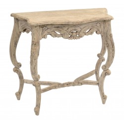 Bleached Mahogany Carved Console