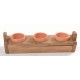 Reclaimed pine 3 small flower pot holder with flower pots