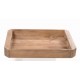 Solid wood deep tray made from reclaimed pine with deep cut out handles